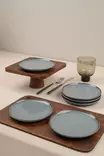 Kakkuasetelma 6-osainen - Harmaa Posliini - Astianpesukone- ja Mikroaaltouuninkestävä - 15x15 cm - Tarjoiluastiat - 8684283203499 - 1