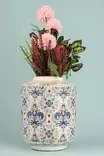 Käsinmaalattu Monivärinen Keraaminen Koriste Ruukku - 18 cm Halkaisija, 23 cm Korkeus - Yksilöllinen Sisustuselementti - Kukka-amppelit ja maljakot - 8684283435739 - 2