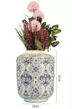 Käsinmaalattu Monivärinen Keraaminen Koriste Ruukku - 18 cm Halkaisija, 23 cm Korkeus - Yksilöllinen Sisustuselementti - Kukka-amppelit ja maljakot - 8684283435739 - 3