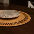 Käsintehty Puinen Pöytätablettisetti (4 kpl) - Hunaja, 36x36 cm - Tyylikäs ja Kestävä Keittiötarvike - Pöytäliinat ja tabletit - 8684282345039 - 5