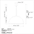 Kattokruunu, vanhentuminen, Ø60 h:35 cm, säädettävä korkeus, elegantti - Katto- ja seinävalaisimet - 8684283101139 - 8