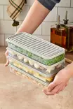Keittiötarvikkeet: 12-osainen Säilytyslaatikko, Koko 26,5 x 5 x 10,5 cm, Kermanvärinen, 100% Muovia, Konepestävä - Eväsrasiat ja ruoansäilytysastiat - 8684283590209 - 2
