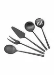 Keittiövälineet 5-osainen Setti, Musta, 100% Ruostumaton Teräs, 3mm, Astianpesukoneen Kestävä, Ei Mikroaaltouuniin - Aterimet ja ottimet - 8684283619399 - 1