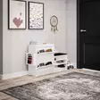 Kenkäkaappi - Moderni Valkoinen Säilytysratkaisu, 100% Melamiinipinnoitettu, 130x80x31 cm, Useita Hyllyjä, Seinään Kiinnitettävä - Kenkäkaapit - 8681181622179 - 3