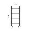 Kenkäkaappi Sonomo - 100% Melamiinipinnoitettu Lastulevy, 18 mm, UV-suoja, Massiivipuiset Jalat ja Kahvat, 50x135x38 cm - Kenkäkaapit - 8684282305279 - 6