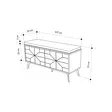 Kenkäkaappi Valkoinen 107x55x35 cm, 100% Melamiinipinnoitettu Lastulevy, Pehmeästi Sulkeutuvat Saranat, Metallijalat - Kenkäkaapit - 8684282587019 - 9
