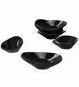 Keraaminen Kastikekulhosetti (6 kpl) - Musta, 100% Keraaminen, Antibakteerinen, Lämpöshokkikestävä, Koko: 12x7,9x3 cm - Tarjoiluastiat - 8683342394369 - 1