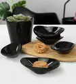 Keraaminen Kastikekulhosetti (6 kpl) - Musta, 100% Keraaminen, Antibakteerinen, Lämpöshokkikestävä, Koko: 12x7,9x3 cm - Tarjoiluastiat - 8683342394369 - 2