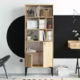 Kirjahylly Sapphire Oak - Antibakteerinen, 100% Melamiinipinnoitettu, 60x175x30 cm, Helppo Koota, 2 Pakettia - Kirjahyllyt - 8683342978729 - 3
