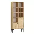 Kirjahylly Sapphire Oak - Antibakteerinen, 100% Melamiinipinnoitettu, 60x175x30 cm, Helppo Koota, 2 Pakettia - Kirjahyllyt - 8683342978729 - 1