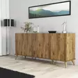 Konsoli, pähkinäpuu, 180 cm leveä, kestävä, monikäyttöinen - Lipastot ja senkit - 8682870763999 - 3