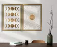 Koristeellinen Kehystetty MDF-maalaus (2 kpl) - Ruskea Minkki Valkoinen - 38x53 cm - 100% MDF ja Puu - Taulut ja kehykset - 8683743825059 - 2