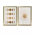 Koristeellinen Kehystetty MDF-maalaus (2 kpl) - Ruskea Minkki Valkoinen - 38x53 cm - 100% MDF ja Puu - Taulut ja kehykset - 8683743825059 - 4