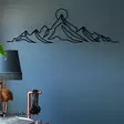 Koristeellinen metallinen seinäkoriste, musta, 119,5 x 37 cm, kestävä, helppo asentaa - Koristeet, koriste-esineet - 8683742940029 - 2