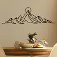 Koristeellinen metallinen seinäkoriste, musta, 119,5 x 37 cm, kestävä, helppo asentaa - Koristeet, koriste-esineet - 8683742940029 - 5