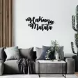 Koristeellinen metallinen seinäkoriste, musta, 70 x 35 cm, kestävä, tyylikäs - Koristeet, koriste-esineet - 8682870853089 - 3
