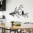 Koristeellinen metallinen seinäkoriste, musta, 80 x 50 cm, kestävä, helppo asentaa - Koristeet, koriste-esineet - 8684282391319 - 3