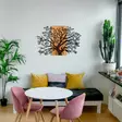 Koristeellinen Puinen Seinäkoriste, Musta Pähkinä, 100% Metalli, 85x58 cm, Elegantti ja Kestävä Sisustuselementti - Koristeet, koriste-esineet - 8682870971929 - 5