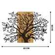 Koristeellinen Puinen Seinäkoriste, Musta Pähkinä, 100% Metalli, 85x58 cm, Elegantti ja Kestävä Sisustuselementti - Koristeet, koriste-esineet - 8682870971929 - 8
