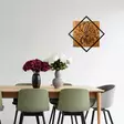 Koristeellinen Puu-Seinäkoriste, Pähkinä Musta, 54x54 cm, 50% Puu 1,8 cm / 50% Metalli 0,1 cm, Helppo Asennus - Koristeet, koriste-esineet - 8681875866759 - 4