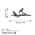 Koristeellinen Puutarhaesine - Musta 100% Metalli 1,5 mm - Koko 45 x 20 cm - Ei Kokoamista - Käsinmaalattu - Pihakoristeet - 8684282827009 - 6