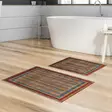 Kylpyhuonematto Setti 2 kpl - Monivärinen, 100% Polyesteri, 850 gr/m², Koko 50x60 cm ja 60x100 cm, Konepestävä - Kylpyhuonematot ja kosteantilan matot - 8683342420549 - 2