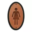 Kyltti WC Leather Nainen 4 Living Collection - Tyylikäs MDF-ovikyltti keinonahkalla - Sisustuskyltit - 6410413309029 - 1