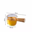 Lasinen Kastikekulho Puisella Kahvalla - Monivärinen, 600 ml, Astianpesukoneen Kestävä, Ei Mikroaaltouuniin, 1 kpl - Tarjoiluastiat - 8684283915309 - 1