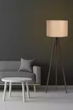 Lattiavalaisin, kerma pähkinä, 145 cm korkea, moderni, helppokäyttöinen - Lattia- ja pöytävalaisimet - 8682870150379 - 3