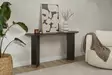 Lumiere Black -sivupöytä, 100% melamiinipinnoitettu, 18mm, 150x75x35cm, tyylikäs ja kestävä säilytysratkaisu - Sivu- ja apupöydät - 8684283756889 - 5