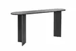 Lumiere Black -sivupöytä, 100% melamiinipinnoitettu, 18mm, 150x75x35cm, tyylikäs ja kestävä säilytysratkaisu - Sivu- ja apupöydät - 8684283756889 - 1
