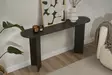 Lumiere Black -sivupöytä, 100% melamiinipinnoitettu, 18mm, 150x75x35cm, tyylikäs ja kestävä säilytysratkaisu - Sivu- ja apupöydät - 8684283756889 - 4