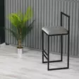 Metallinen Harmaa Baarijakkara - 100% Metalli, 22 DNS Vaahdolla, 35x84x35 cm, Istuinkorkeus 65 cm - Baarijakkarat - 8683742898009 - 3