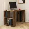 Moderni Opiskelupöytä - Tyylikäs ja Kestävä - Pähkinä Antrasiitti - 120x75,4x60 cm - Useita Hyllyjä - Seinään Kiinnitettävä - Työpöydät - 8683342169899 - 4