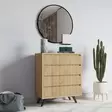 Moderni Tammi Lipasto - 4 Vetolaatikkoa, Useita Hyllyjä, 100% Melamiinipinnoitettu, 70x86x40 cm, Kiinnitettävä Seinäkiinnitys - Lipastot ja senkit - 8683743190249 - 3