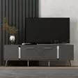 Moderni TV-taso Anthracite Silver - 100% Melamiinipinnoitettu, 150x48,2x35 cm, Useita Hyllyjä ja Lisäsäilytystilaa - TV-tasot - 8683743397839 - 2