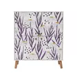 Monikäyttöinen Kaappi - Valkoinen Purppura Lila - 100% Melamiinipinnoitettu - 95x111x36 cm - Puujalat - UV-suojattu - Kaapit ja lipastot - 8683743425969 - 4