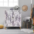 Monikäyttöinen Kaappi - Valkoinen Purppura Lila - 100% Melamiinipinnoitettu - 95x111x36 cm - Puujalat - UV-suojattu - Kaapit ja lipastot - 8683743425969 - 2