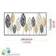 Monivärinen 100% Metalli Seinäkoriste - Koko 114x4x60 cm - Käsinmaalattu Elegantti Sisustuselementti - Koristeet, koriste-esineet - 8683742936039 - 8