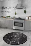 Monivärinen 140 cm Matto - 100% Polyesteri, Antibakteerinen, Konepestävä, Liukumaton, 10 mm Nukka, 700 gr/m² - Pyöreät matot - 8681875427059 - 2
