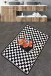 Monivärinen Antibakteerinen Kylpymatto 70x120 cm - 100% Polyesteri, 10 mm Nukka, Liukumaton, Konepestävä 30°C - Kylpyhuonematot ja kosteantilan matot - 8683342800389 - 1