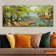 Monivärinen Koristeellinen Canvas-taulu 50x120 cm - 100% Puukehys, 3 cm Paksuus - Tyylikäs Sisustuselementti - Taulut ja kehykset - 8682870429369 - 1