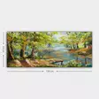Monivärinen Koristeellinen Canvas-taulu 50x120 cm - 100% Puukehys, 3 cm Paksuus - Tyylikäs Sisustuselementti - Taulut ja kehykset - 8682870429369 - 3