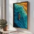 Monivärinen Koristeellinen Kehystetty MDF-maalaus 35x47x2 cm - UV-painatus, 100% MDF ja Mäntykehys - Taulut ja kehykset - 8684283652969 - 4