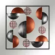 Monivärinen Koristeellinen Metalli Seinäkoriste 55x55 cm - Käsinmaalattu Taideteos 100% Metallia, Kestävä ja Tyylikäs - Koristeet, koriste-esineet - 8682870854819 - 6