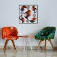 Monivärinen Koristeellinen Metalli Seinäkoriste 55x55 cm - Käsinmaalattu Taideteos 100% Metallia, Kestävä ja Tyylikäs - Koristeet, koriste-esineet - 8682870854819 - 4