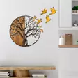 Monivärinen Koristeellinen Puinen Seinäkoriste - Käsinmaalattu, 100% Puu, 92x71x3 cm, Ainutlaatuinen Sisustuselementti - Koristeet, koriste-esineet - 8683742935339 - 3