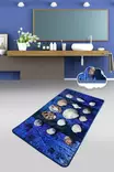 Monivärinen Kylpymatto 80x100 cm - 100% Polyesteri, Antibakteerinen, Liukumaton, Konepestävä, 10 mm Paksuus - Kylpyhuonematot ja kosteantilan matot - 8682870916159 - 2