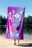 Monivärinen Rantapyyhe 70x130 cm - Pehmeä ja Imukykyinen Polyesteri/Polyamidi Mikrokuitukangas - Kylpyhuoneeseen - Pyyhkeet ja kylpytakit - 8684282665779 - 3