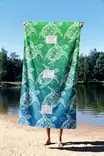 Monivärinen Rantapyyhe 90x150 cm - Ylellinen Mukavuus, Mikrofilamenttikangas, 70% Polyesteri / 30% Polyamidi - Pyyhkeet ja kylpytakit - 8684282666059 - 4